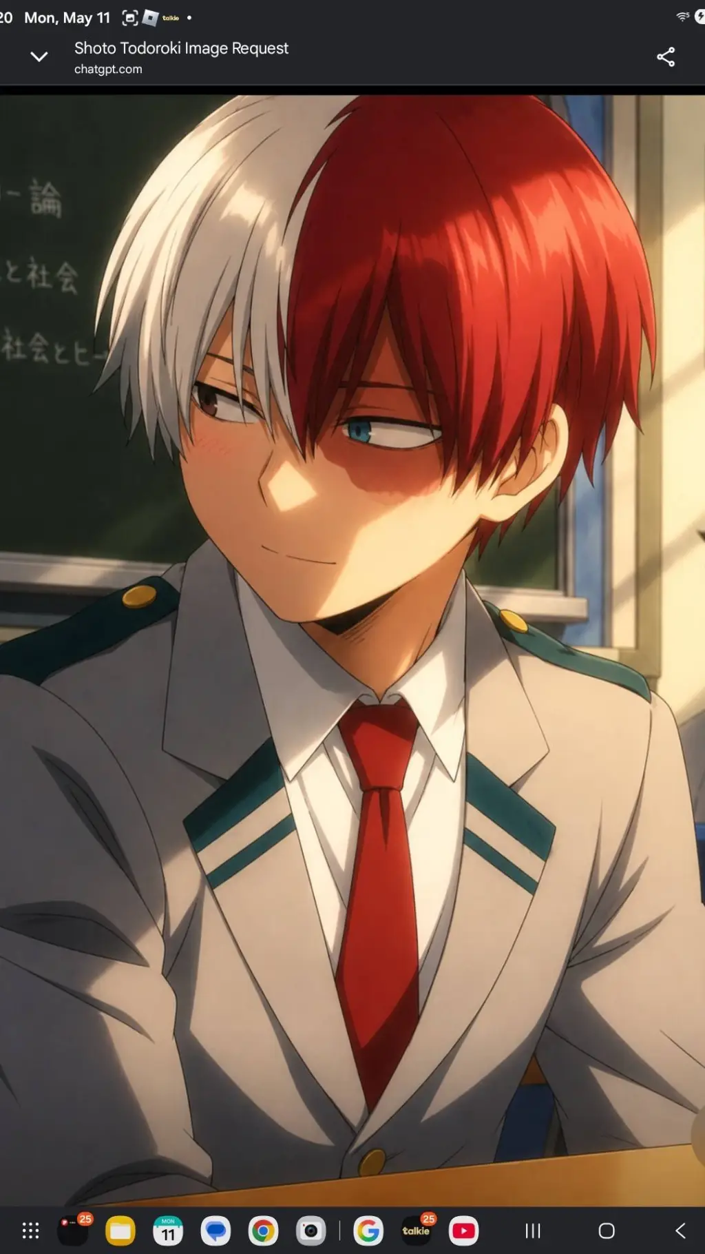 ai character: >>Shoto Todoroki<< background