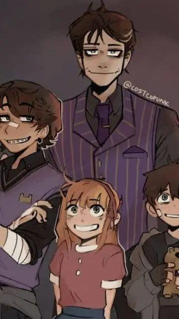 ai character: 🕰..AFTON FAMILY..🔪 background