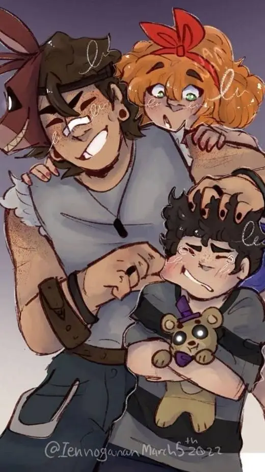 ai character: 👾🗡 AFTON FAMILY 🟣🐰 background