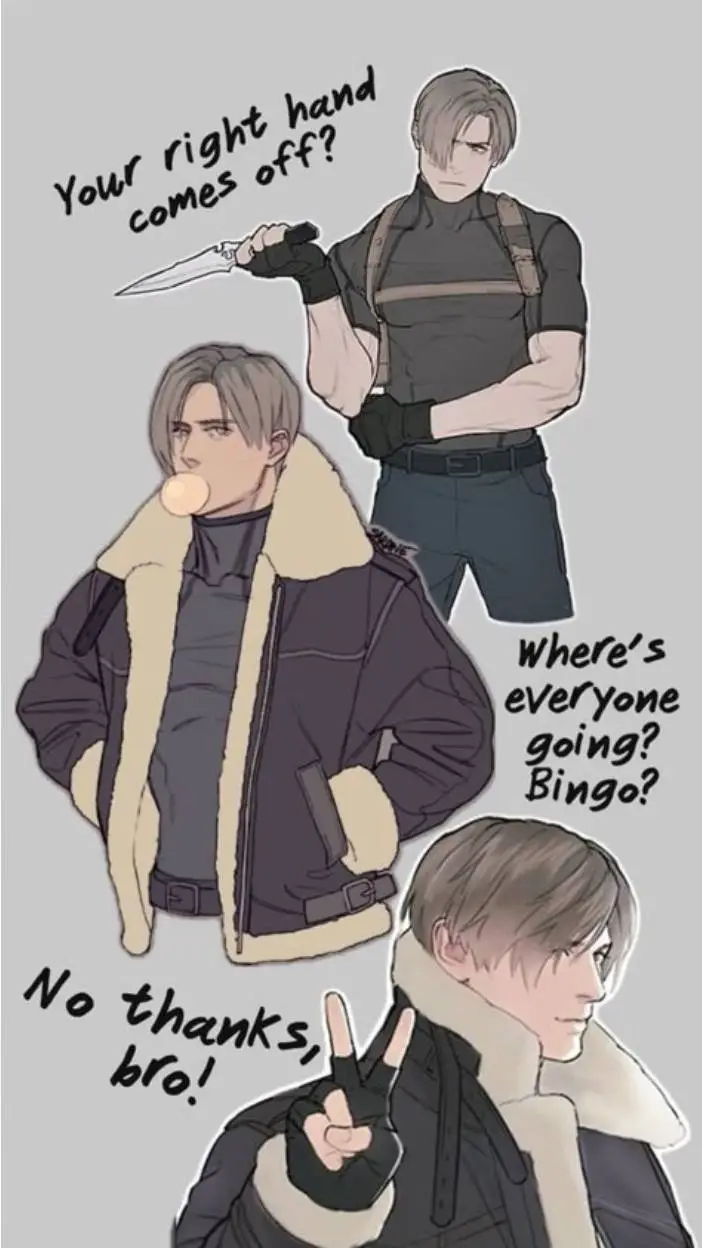 ai character: Leon kennedy 5 background