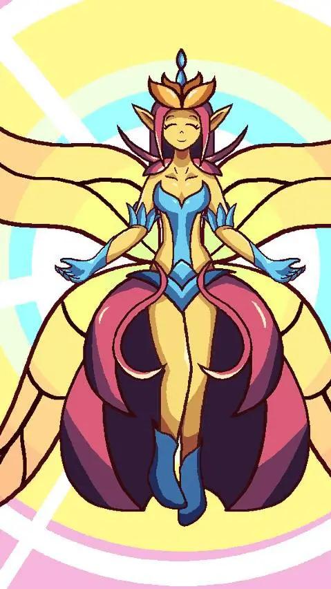ai character: emperatriz de luz background