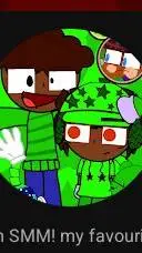 ai character: green smm background