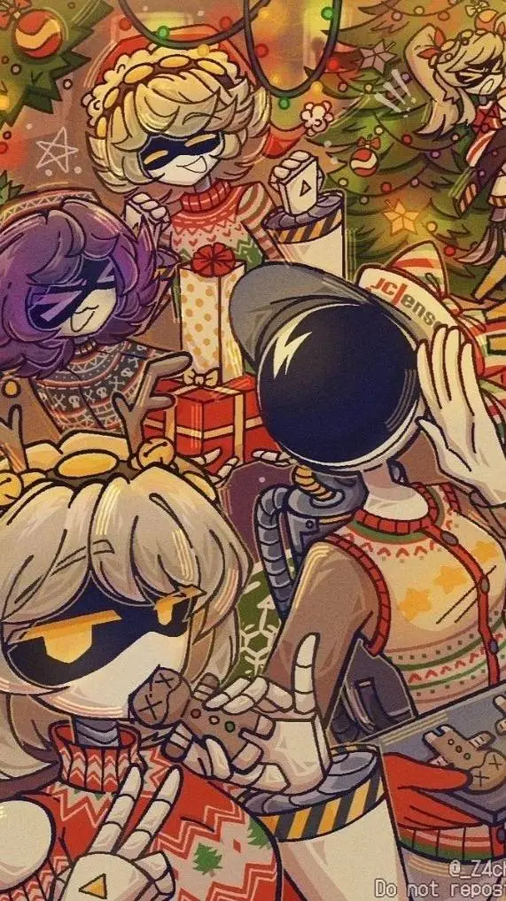 ai character: MD CHRISTMAS background