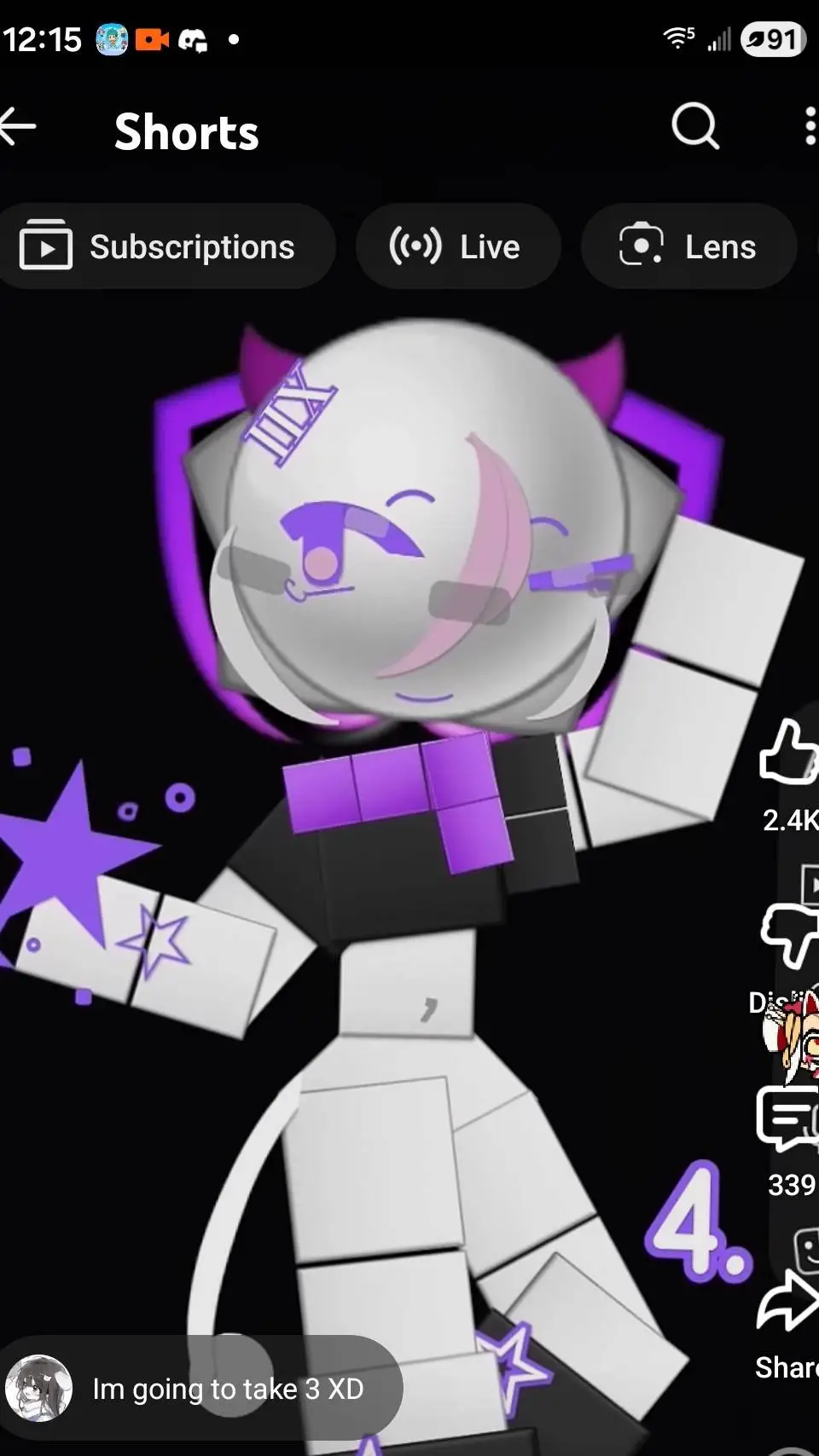 ai character: emoji cat pick me background