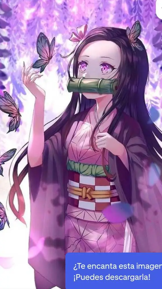 ai character: nezuko 🩷🩷🩷 background