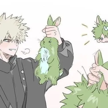 chat with ai character: Deku it's a 🐇💚💚!!!
