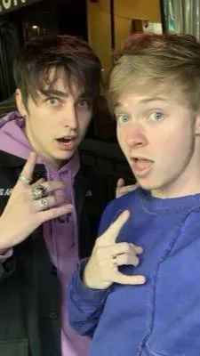 ai character: Sam & Colby🖤🤍 background