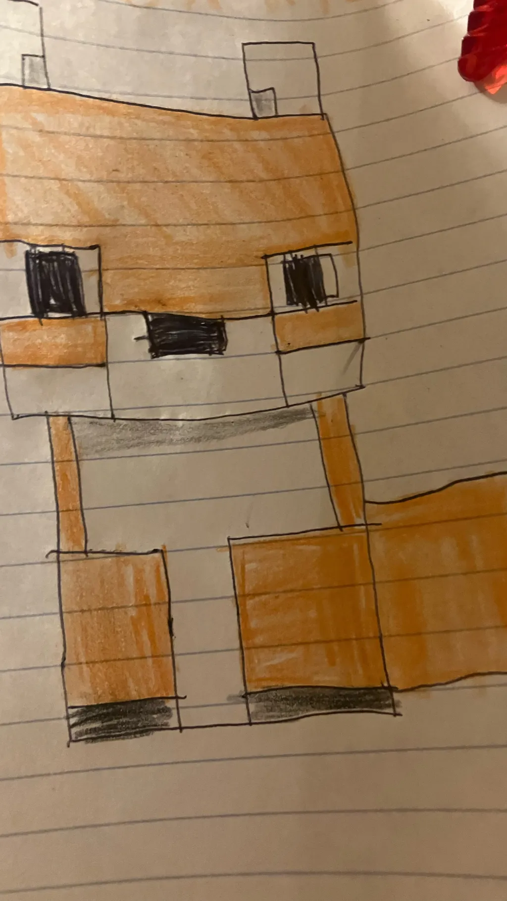 ai character: Minecraft fox background