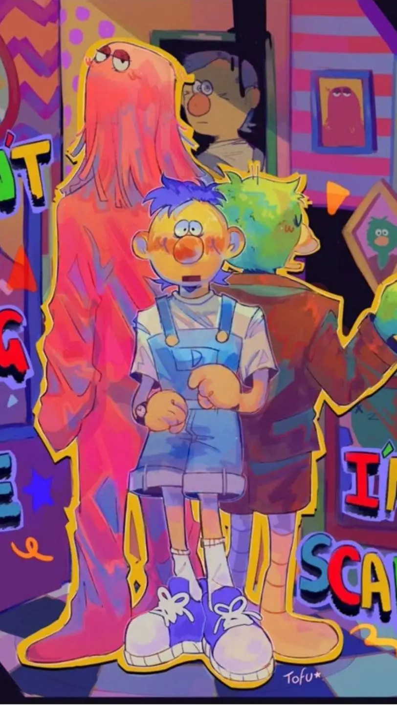 ai character: 🌈🏖️ DHMIS 🏖️🌈 background