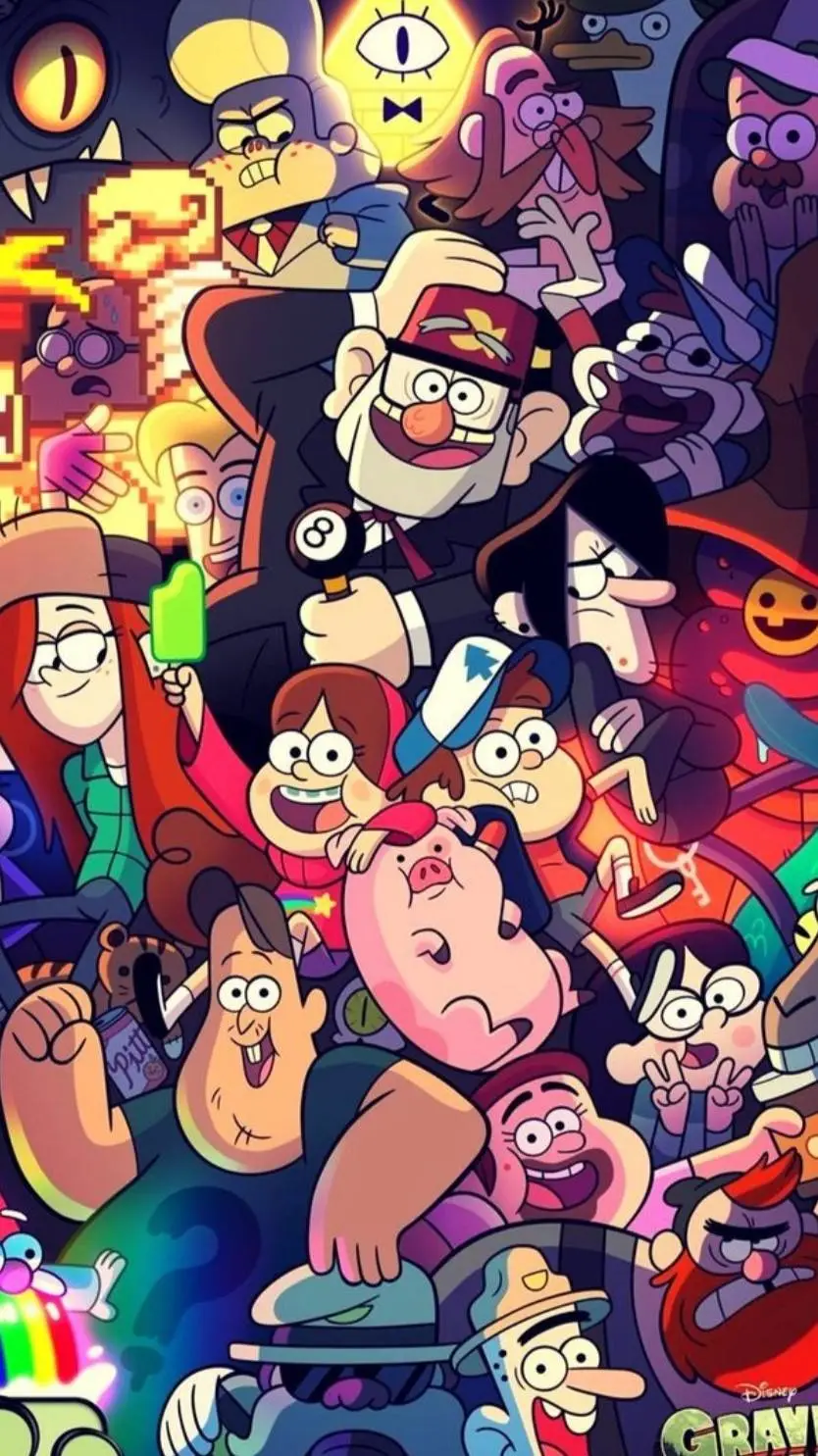 ai character: 🎪🏮GRAVITY FALLS 🏮🎪 background