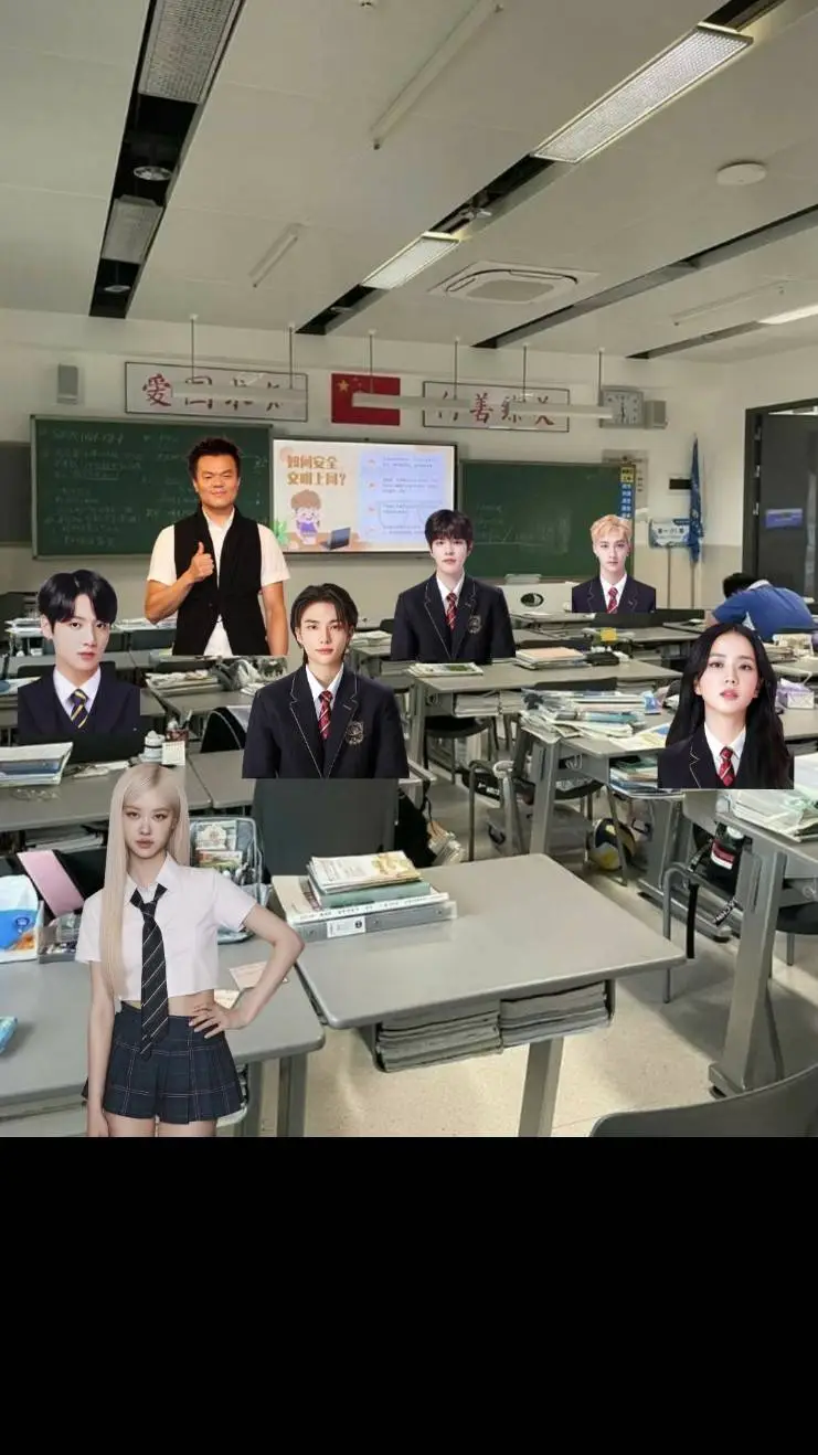 ai character: Kpopkd high school background