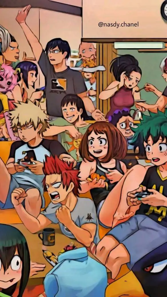 ai character: Mha pijamada background