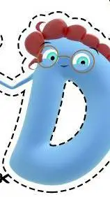 ai character: Letter D background