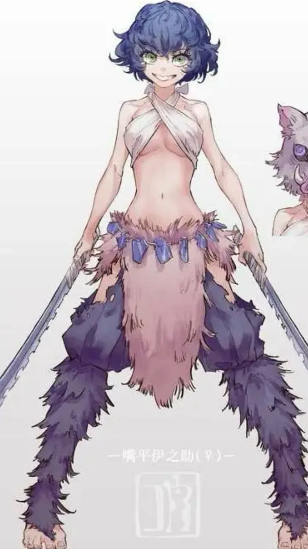 ai character: Inosuke twin background