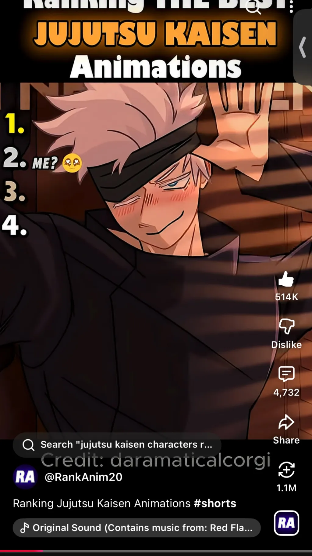 ai character: Gojo seven minutes background