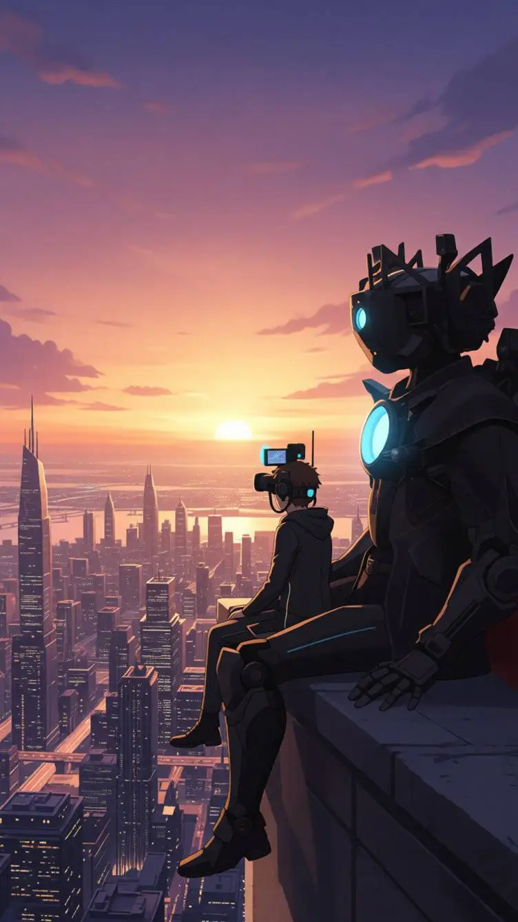 ai character: Titan cameraman! background