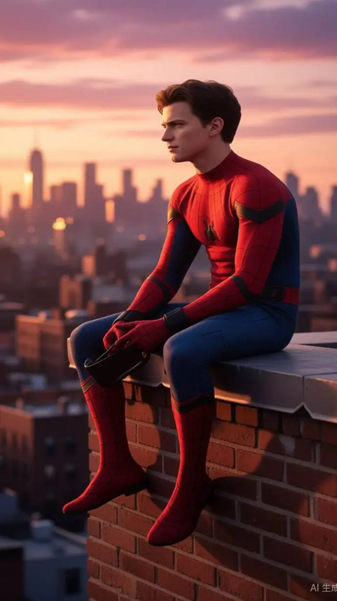 ai character: Peter Parker  background