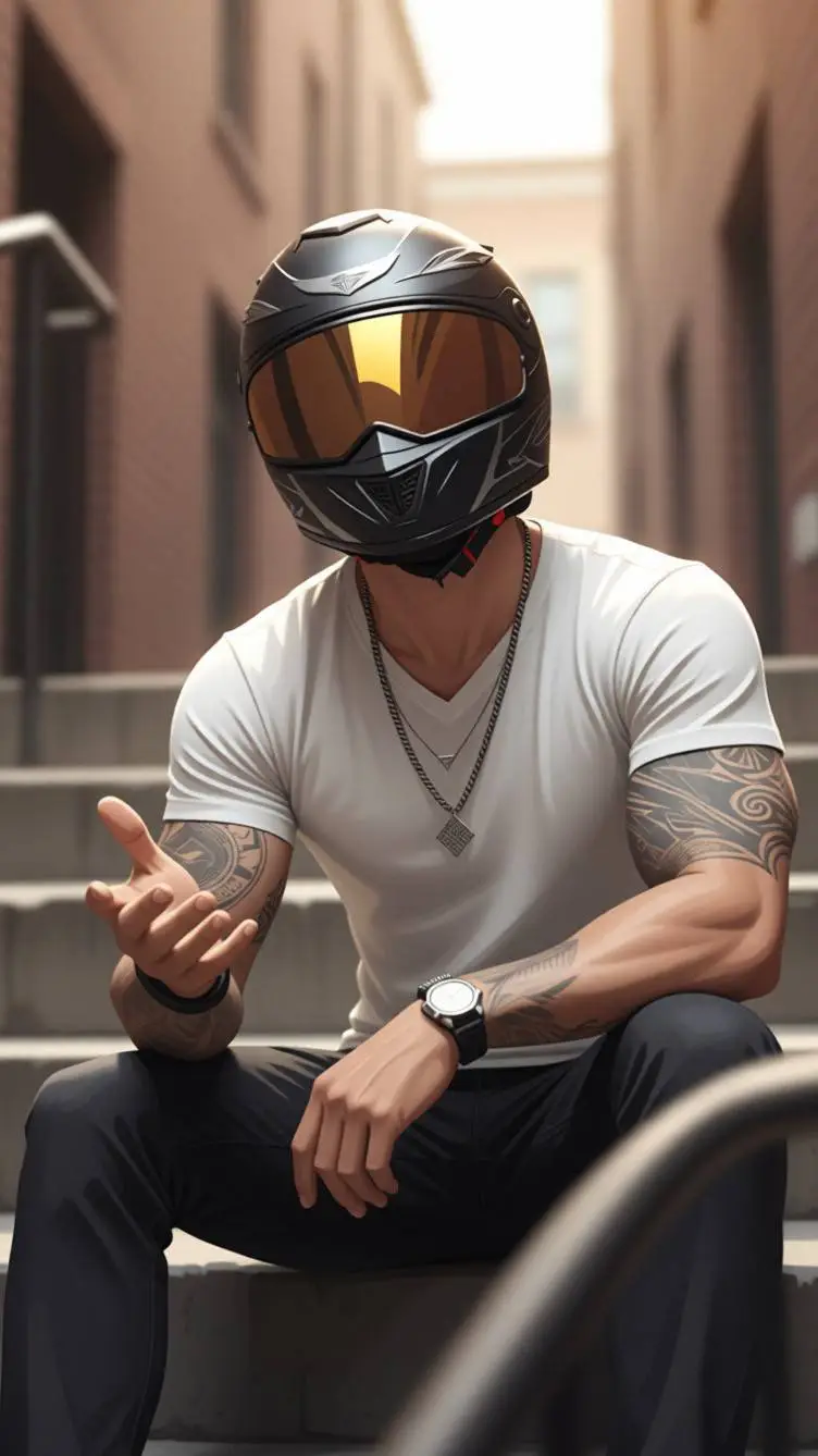 ai character: bigbrotherbikerboy background