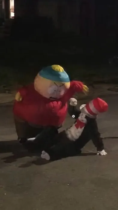 ai character: Southpark irl background