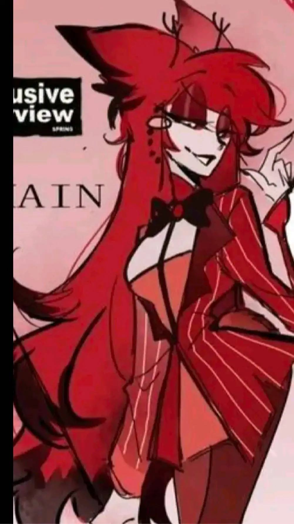 ai character: fem alastor  background