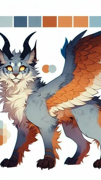 ai character: dragon cat world background