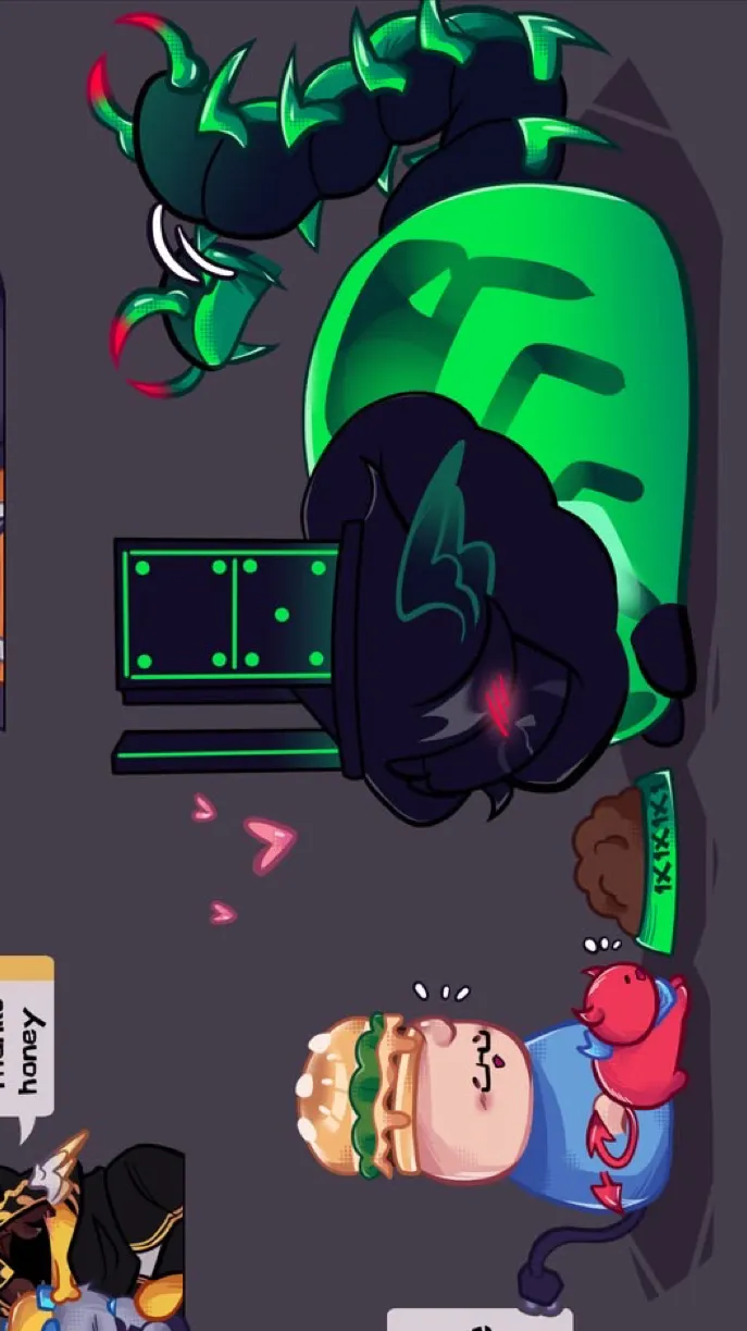 ai character: PoisonBurger background