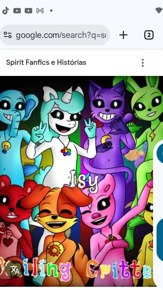 ai character: smiling criters background