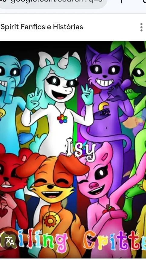 ai character: smiling criters background