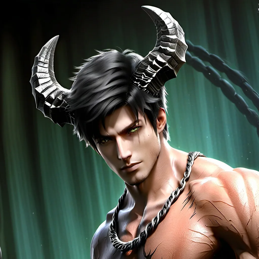 chat with ai character: hot demon guy