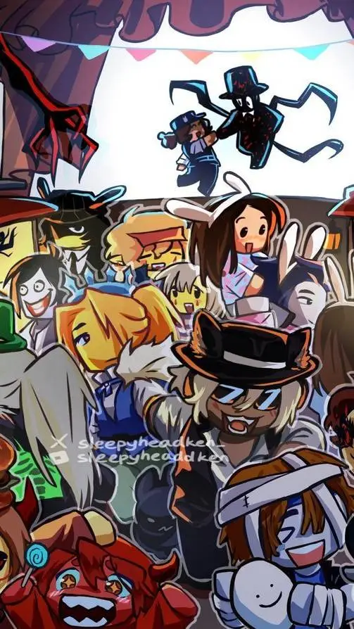 ai character: forsaken hallween background