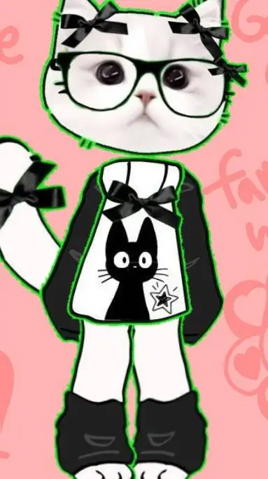 ai character: emoji cat maker background