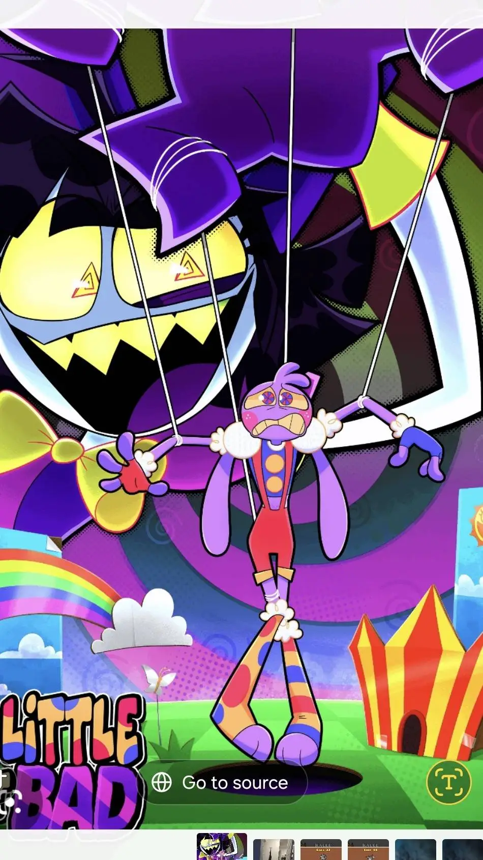 ai character: "jaxed" pomni background