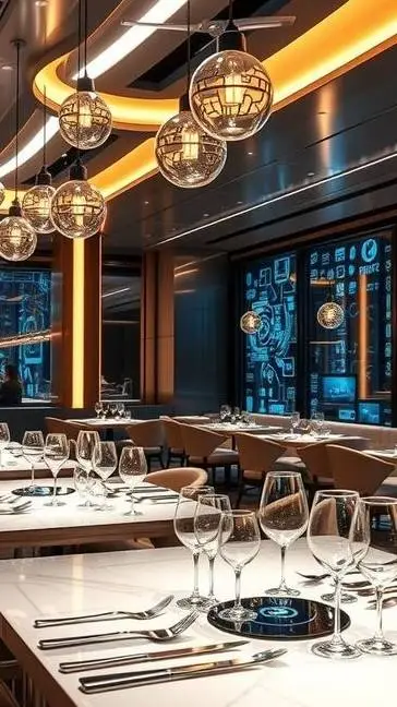 ai character: restaurant  background