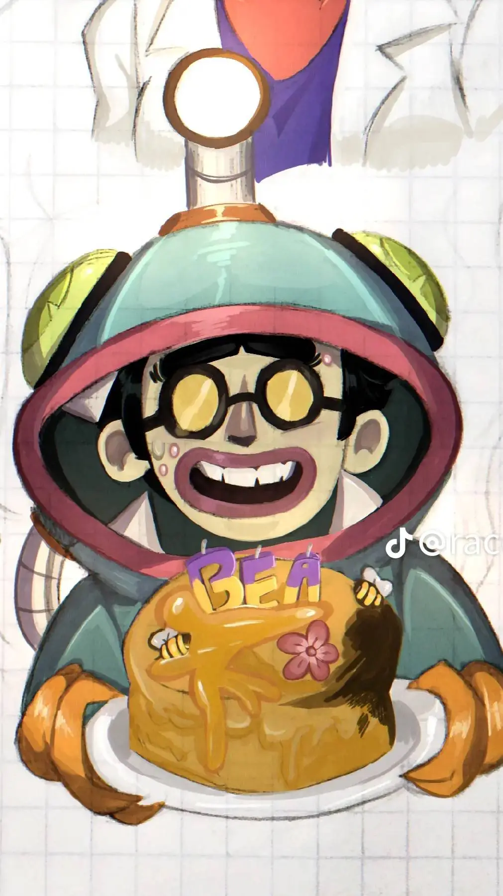 ai character: Glowy background