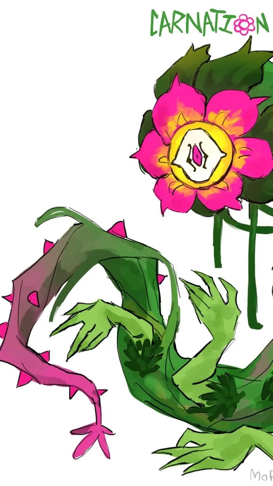 ai character: Carnation background