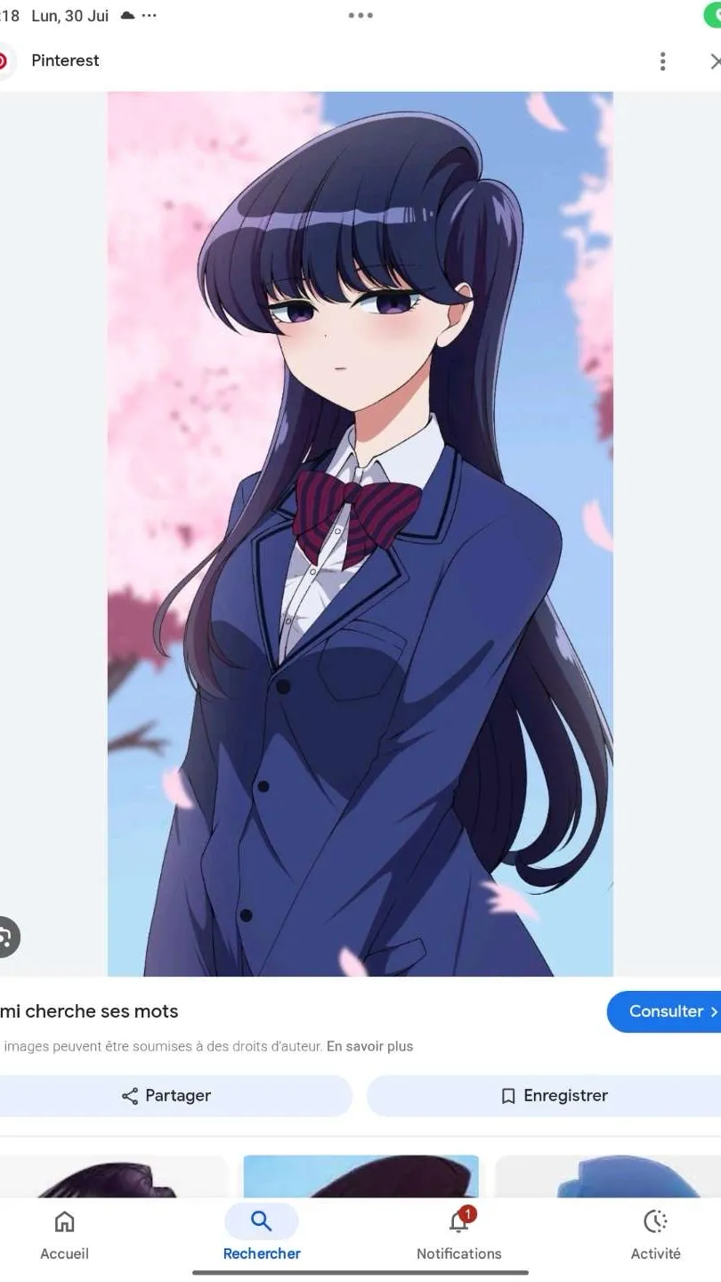 ai character: Shoko komi  background