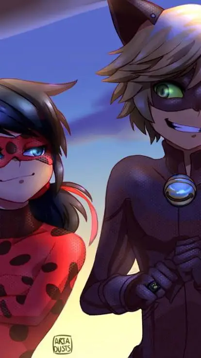 ai character: CAT NOIR  background