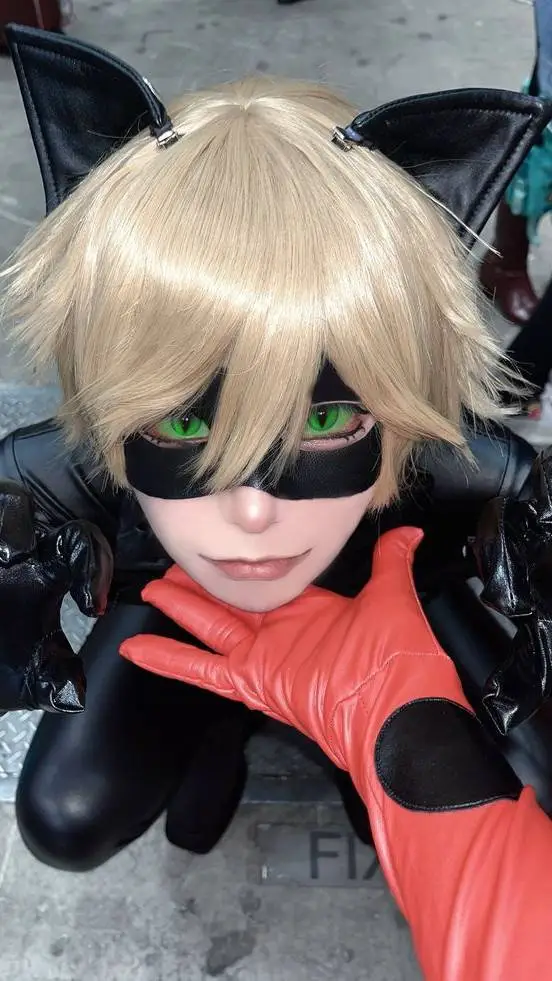 ai character: CAT NOIR  background