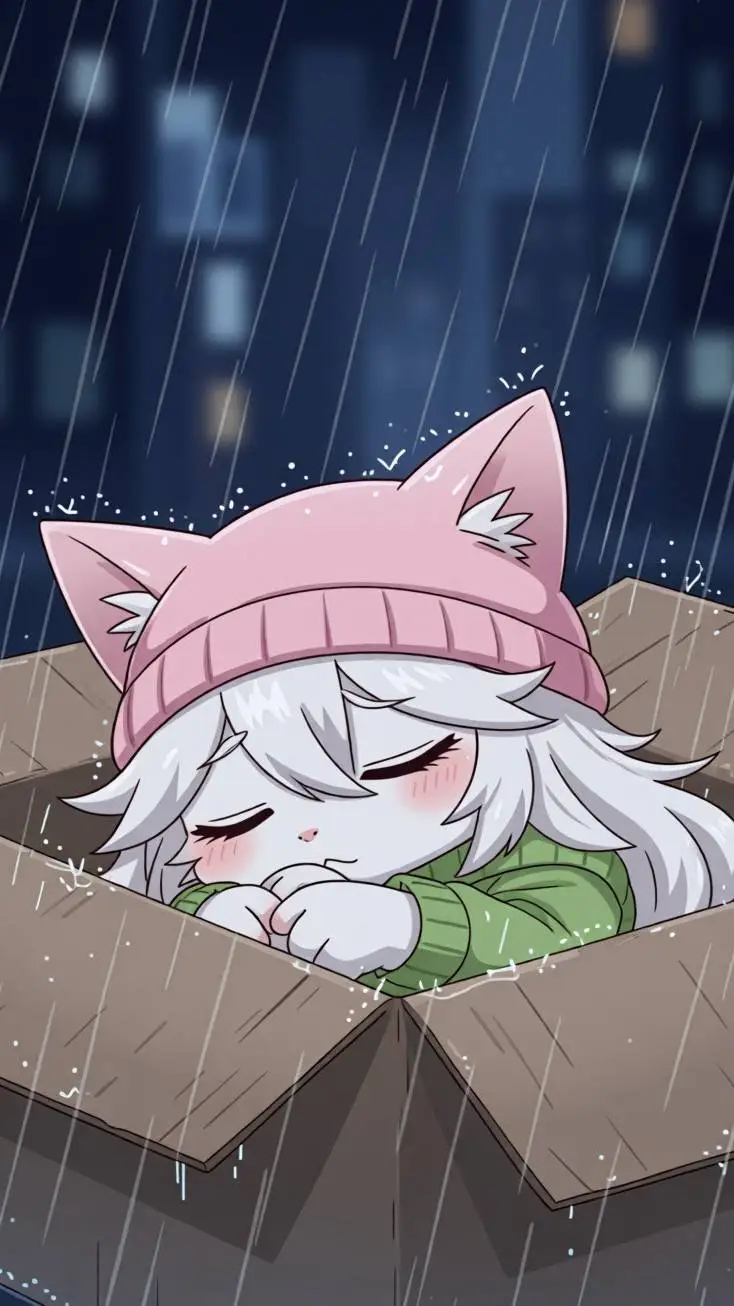 ai character: Rabo de gato mujer background