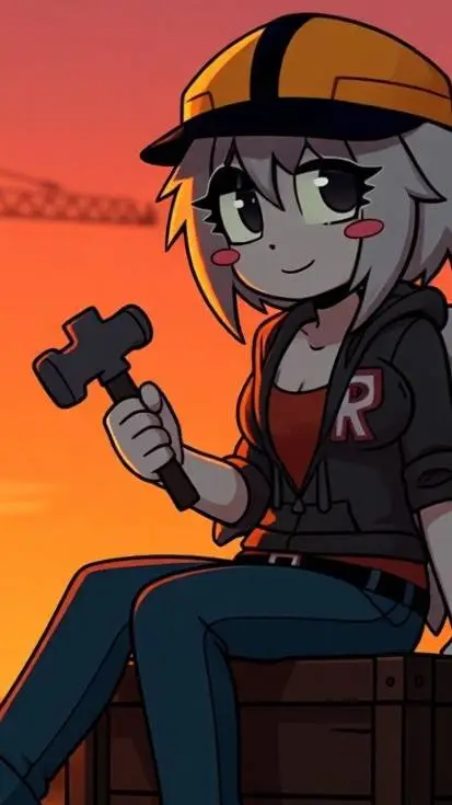 ai character: Builderman girl😍😍  background
