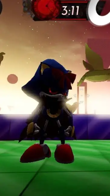 ai character: Metal sonic😍  background