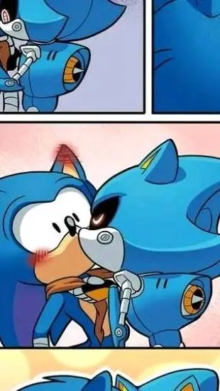 ai character: Sonic x metal soni background