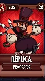 ai character: Réplica peacock background