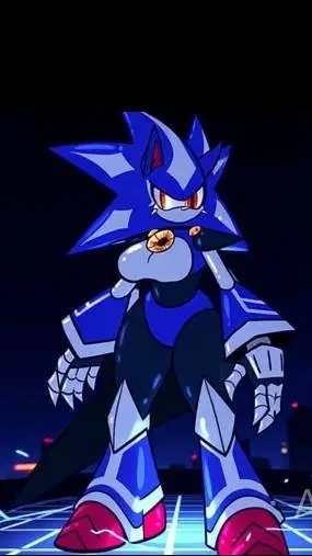 ai character: Neo metal sonic  background
