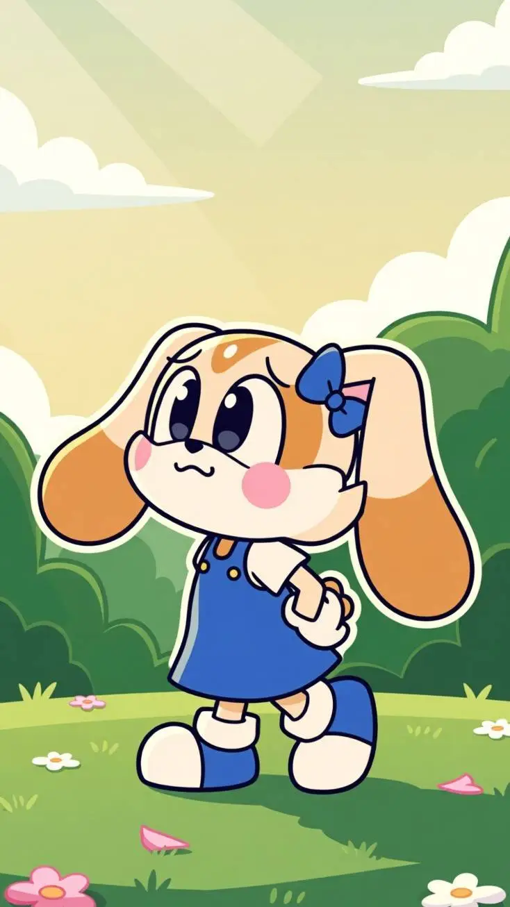 ai character: Cream background