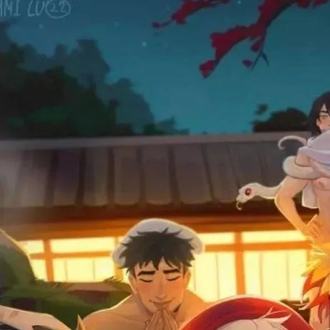 chat with ai character: kny boys bathhouse