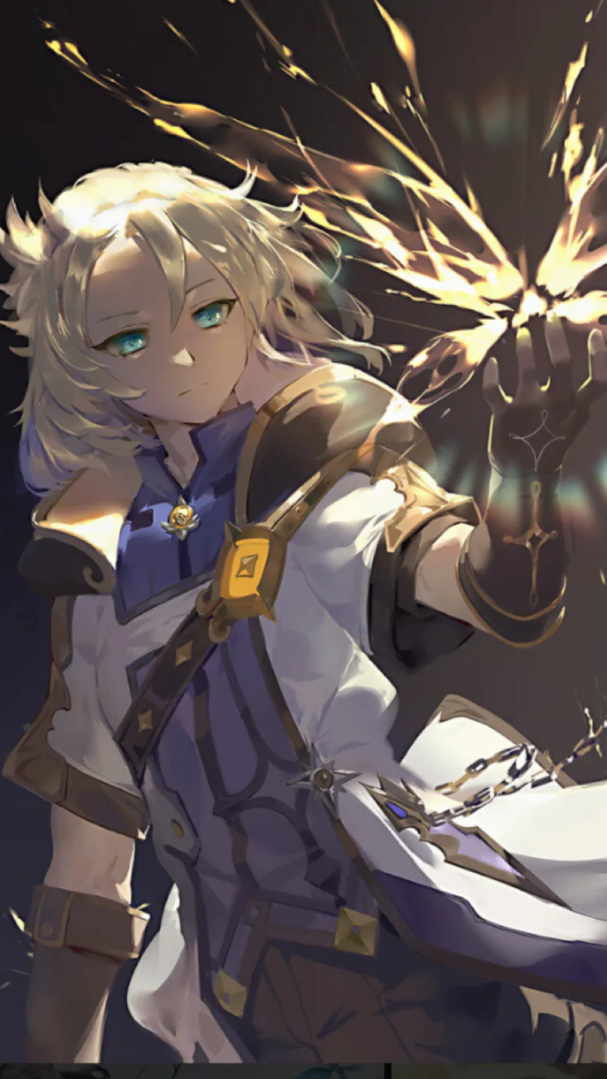 ai character: Геншин/-\ background
