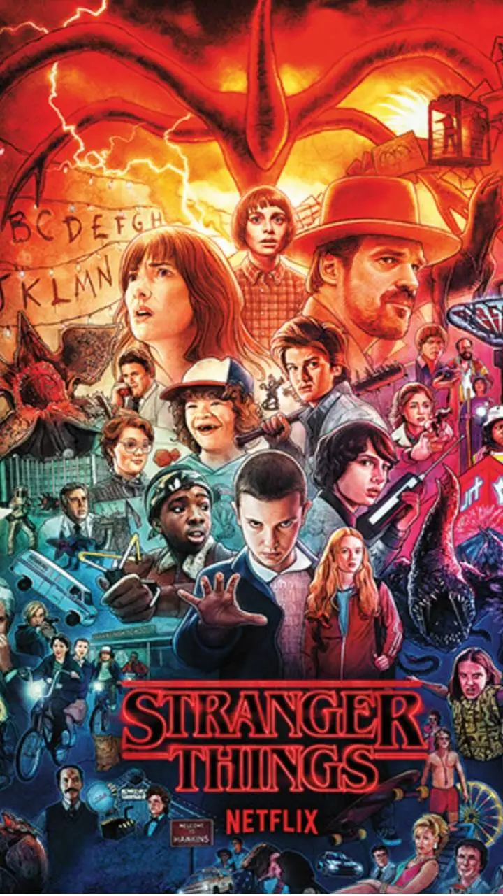 ai character: sranger thingsss background