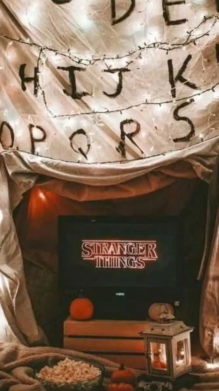 ai character: st cast Halloween background