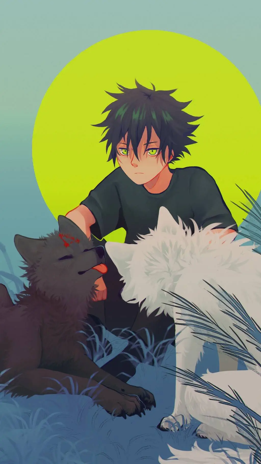 ai character: Young Megumi  background